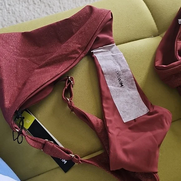 Maxswim Spice Shimmer Bikini Set Top 36D Bottom XL - Picture 4 of 5